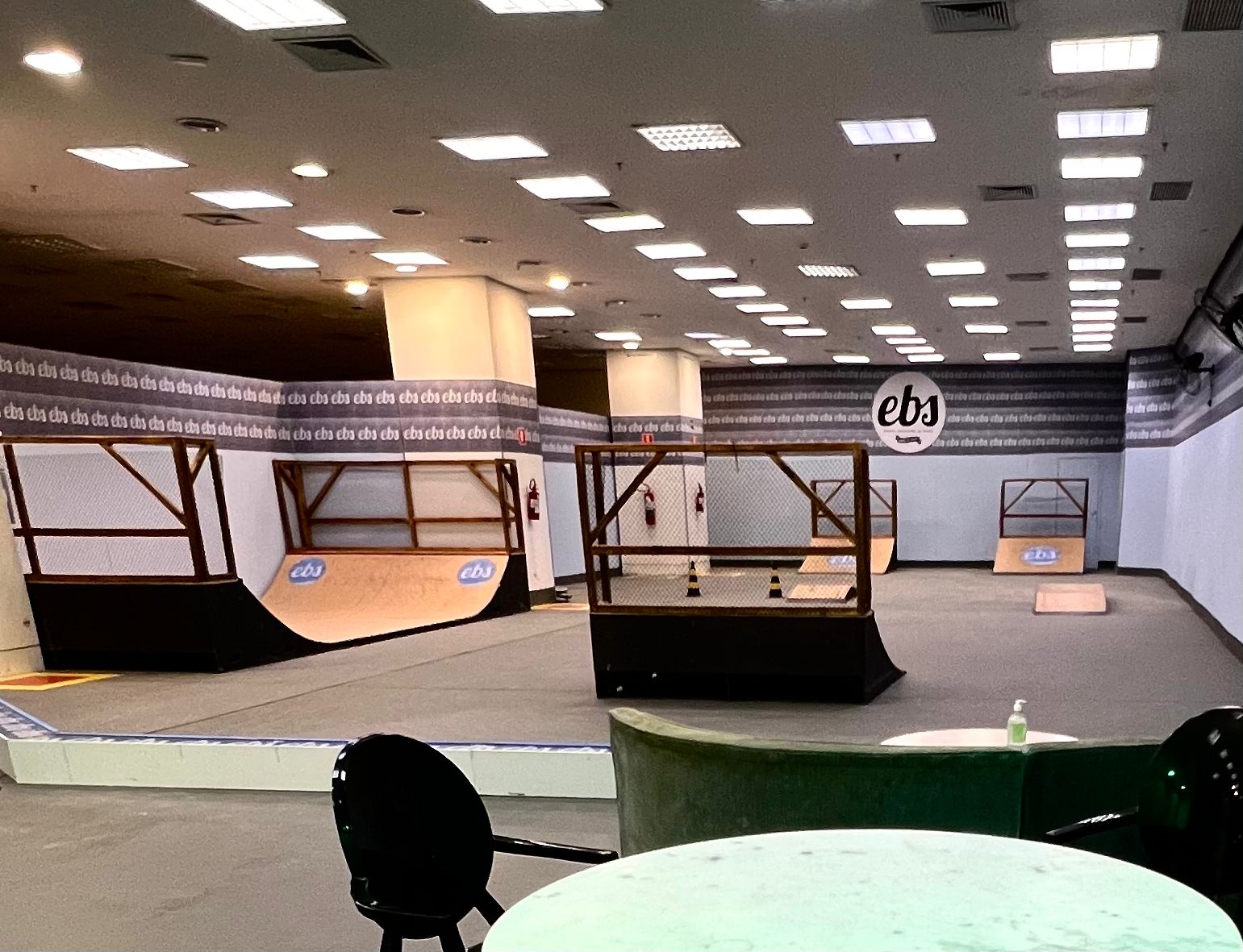 Pista interna da EBS preparada para aulas